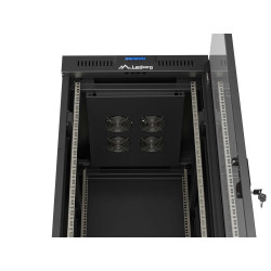 LANBERG 19'' VOĽNE STOJÚCA RACKOVÁ SKRIŇA 37U/600X800 (FLAT PACK) S PRESKLENÝMI DVERAMI LCD ČIERNA