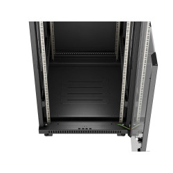 LANBERG 19'' VOĽNE STOJÚCA RACKOVÁ SKRIŇA 37U/600X800 (FLAT PACK) S PRESKLENÝMI DVERAMI LCD ČIERNA