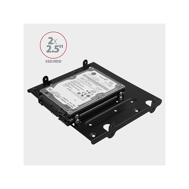 AXAGON RHD-435, kovový rámček pre 4x 2.5'' alebo 2x 2.5'' HDD/SSD a 1x 3.5'' HDD do 5.25'' pozície