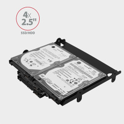 AXAGON RHD-435, kovový rámček pre 4x 2.5'' alebo 2x 2.5'' HDD/SSD a 1x 3.5'' HDD do 5.25'' pozície