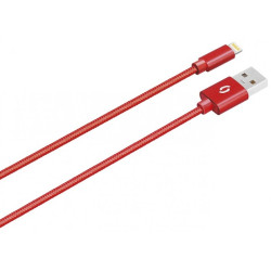 ALIGATOR PREMIUM Dátový kábel 2A, Lightning červený