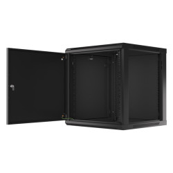 LANBERG RACKOVÁ SKRIŇA 19'' NÁSTENNÁ 12U/600X600 PRO VLASTNÚ MONTÁŽ S KOVOVÝMI DVERAMI ČIERNA