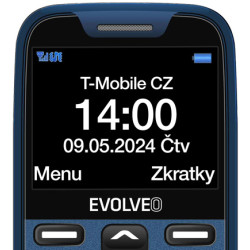 EVOLVEO EasyPhone XR, mobilný telefón pre seniorov s nabíjacím stojanom, modrá