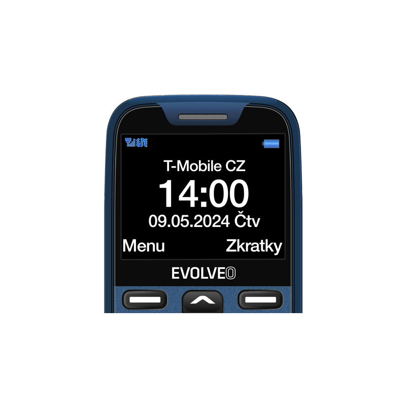 EVOLVEO EasyPhone XR, mobilný telefón pre seniorov s nabíjacím stojanom, modrá