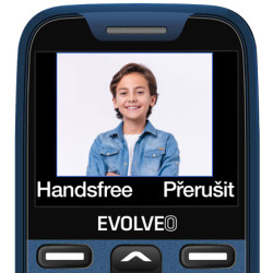 EVOLVEO EasyPhone XR, mobilný telefón pre seniorov s nabíjacím stojanom, modrá