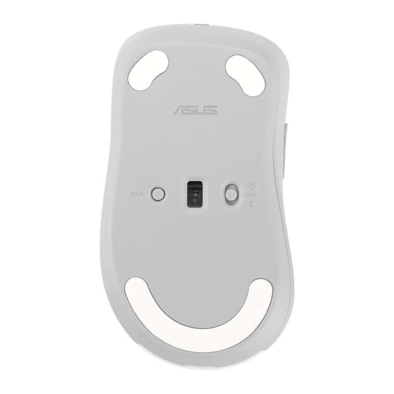 ASUS Wireless Mouse MD102/Kancelárska/Optická/Pre pravákov/1 600 DPI/USB+BT/Biela