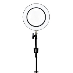 FELLOWES - Platinet PDLD11 stolná LED lampa Magnify 10W stmievateľná s lupou, čierna