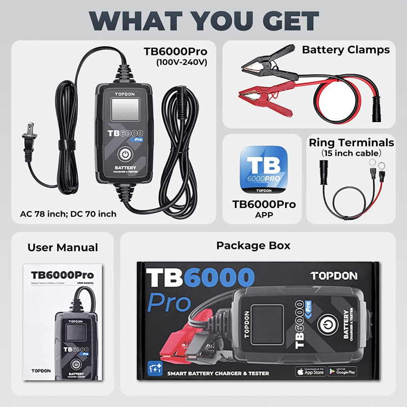 VIKING - TOPDON Nabíjačka a tester batérie TB6000Pro