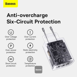 NONAME - Baseus nabíjačka do siete Compact 3xUSB 17W biela