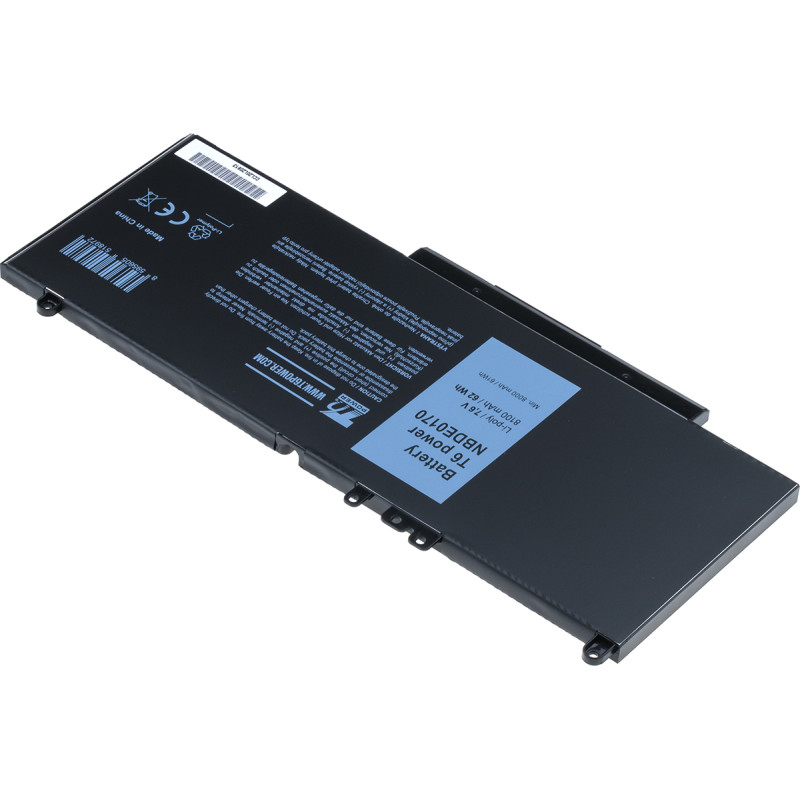 Batéria T6 Power Dell Latitude E5270, E5470, E5570, Precision 15 3510, 8100mAh, 62Wh, 4cell, Li-pol