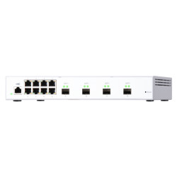 QNAP riadený switch QSW-M408S (12portov: 8x Gigabit port + 4x 10G SFP+ porty)