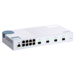 QNAP riadený switch QSW-M408S (12portov: 8x Gigabit port + 4x 10G SFP+ porty)