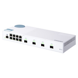 QNAP riadený switch QSW-M408S (12portov: 8x Gigabit port + 4x 10G SFP+ porty)