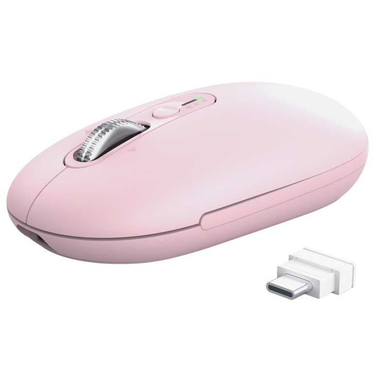 Trust Seron Slim/Kancelárska/Optická/3 200 DPI/USB+BT/Ružová