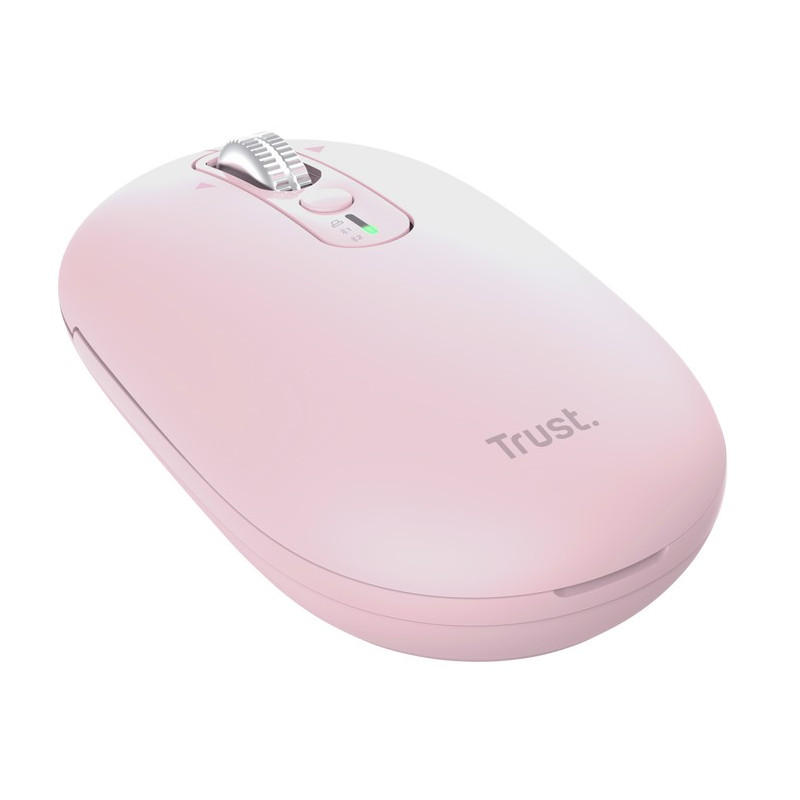 Trust Seron Slim/Kancelárska/Optická/3 200 DPI/USB+BT/Ružová