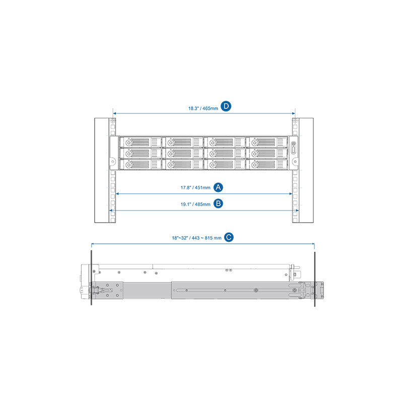 QNAP Rail kit - RAIL-B02