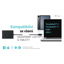 i-tec USB-C Dual 4K/60Hz (single 8K/30Hz) DP Video adaptér