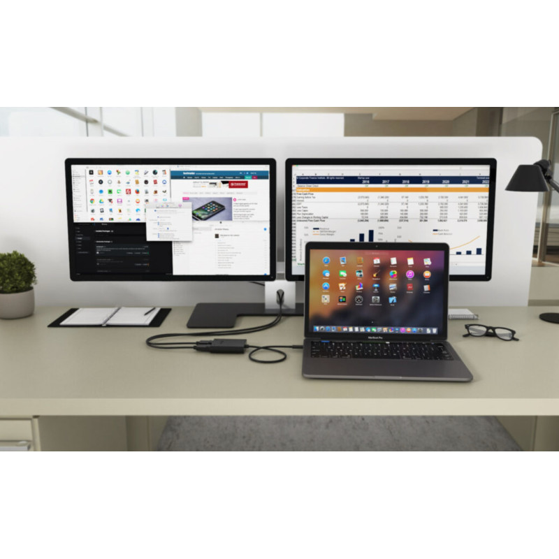 i-tec USB-C Dual 4K/60Hz (single 8K/30Hz) DP Video adaptér