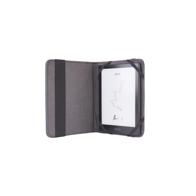 C-TECH PROTECT Puzdro z pravej kože pre 6'' zariadenie, RLC-02, čierne (Onyx Boox Go 6 a Poke 5)