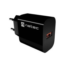 Univerzálna nabíjačka Natec RIBERA 18W, 1X USB-A, čierna