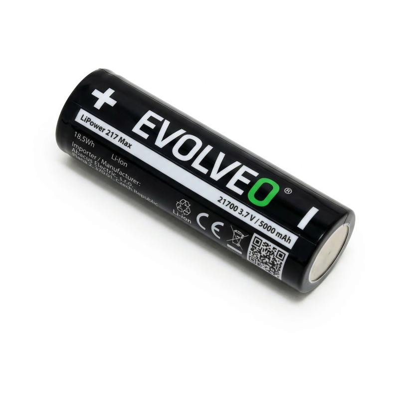 EVOLVEO LiPower 217 Max 5000 - Li-ion batéria 21700 (3.7 V / 5000 mAh) 3 ks