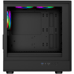 EVOLVEO Panthera, mATX/6x ARGB 120/drevo+sklo
