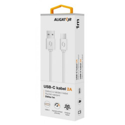 ALIGATOR Dátový kábel 2A, USB-C biely