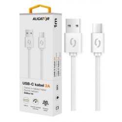 ALIGATOR Dátový kábel 2A, USB-C biely
