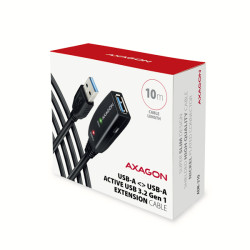 AXAGON ADR-310, USB 3.2 Gen 1 A-M - A-F aktívny predlžovací / repeater kábel, 10m