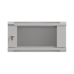LANBERG RACKOVÁ SKRIŇA 19'' NÁSTENNÁ 4U/540X350 (FLAT PACK) S PRESKLENÝMI DVERAMI ŠEDÁ