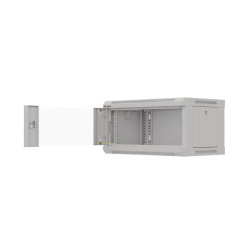 LANBERG RACKOVÁ SKRIŇA 19'' NÁSTENNÁ 4U/540X350 (FLAT PACK) S PRESKLENÝMI DVERAMI ŠEDÁ