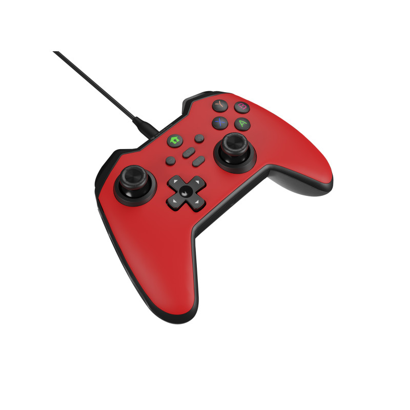 Drôtový gamepad Genesis MANGAN 300, pre PC/Switch/Mobil, červený