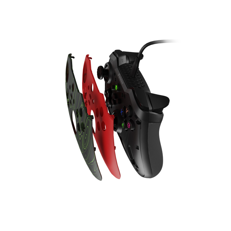 Drôtový gamepad Genesis MANGAN 300, pre PC/Switch/Mobil, červený
