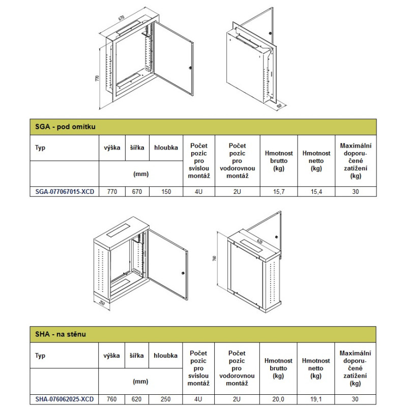 TRITON - Hybridný rack silový SGA-077067015-CCD pod omítku