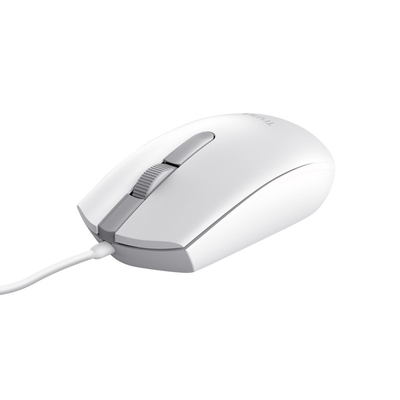 Trust TM-101W/Kancelárska/Optická/1 200 DPI/Drôtová USB/Biela