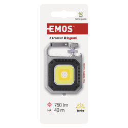 EMOS - COB LED NABÍJACIA PRÍVEŠKOVÁ SVIETIDLÁ 750 LM