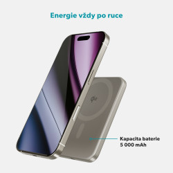 Epico Qi2 5000mAh Alu Mag+ PowerBanka EM51-titán