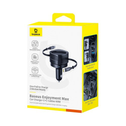 NONAME - Baseus Enjoyment Max Nabíjačka do Auta USB-C/USB-C 60W Cosmic Black