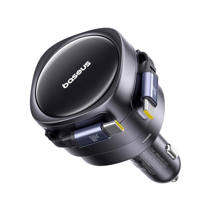 NONAME - Baseus Enjoyment Max Nabíjačka do Auta USB-C/USB-C 60W Cosmic Black