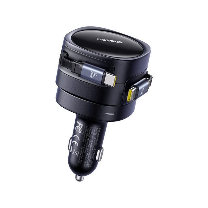 NONAME - Baseus Enjoyment Max Nabíjačka do Auta USB-C/USB-C 60W Cosmic Black