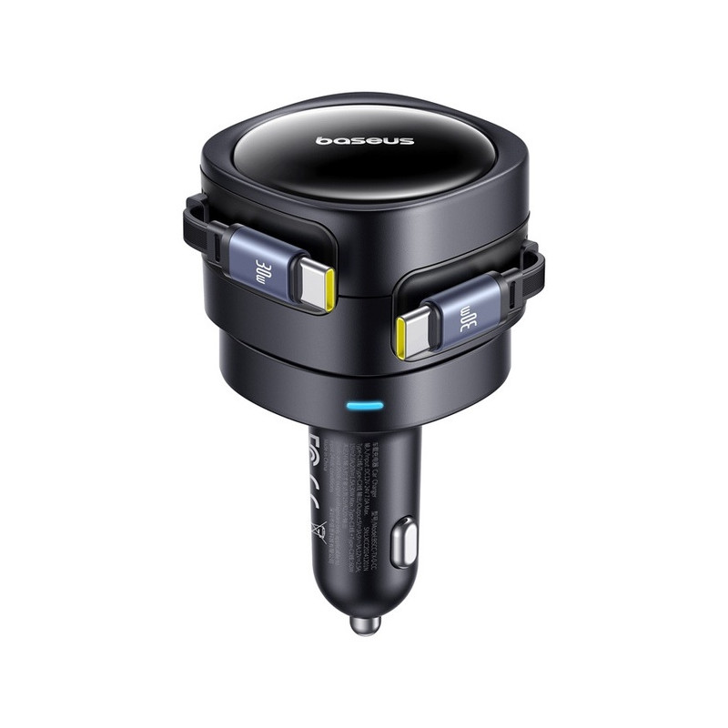 NONAME - Baseus Enjoyment Max Nabíjačka do Auta USB-C/USB-C 60W Cosmic Black