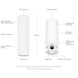 Ubiquiti U6-Mesh - UniFi AP WiFi 6 Mesh