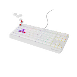 Genesis herná klávesnica THOR 230/TKL/RGB/Outemu Red/Drôtová USB/US layout/Biela