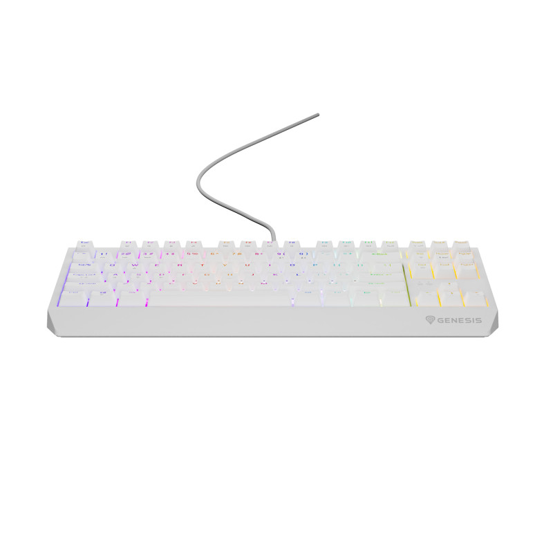 Genesis herná klávesnica THOR 230/TKL/RGB/Outemu Red/Drôtová USB/US layout/Biela