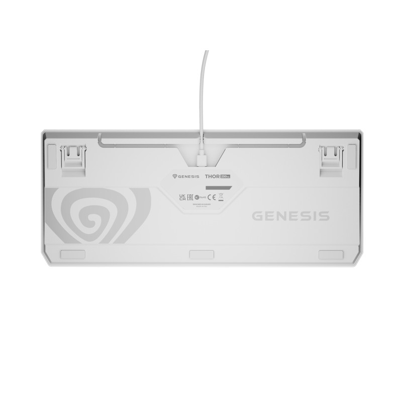 Genesis herná klávesnica THOR 230/TKL/RGB/Outemu Red/Drôtová USB/US layout/Biela