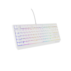 Genesis herná klávesnica THOR 230/TKL/RGB/Outemu Red/Drôtová USB/US layout/Biela