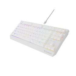 Genesis herná klávesnica THOR 230/TKL/RGB/Outemu Red/Drôtová USB/US layout/Biela