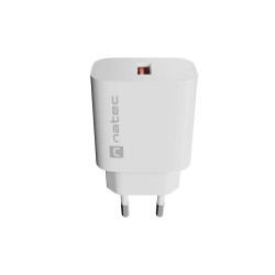 Univerzálna nabíjačka Natec RIBERA 18W, 1X USB-A, biela