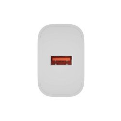 Univerzálna nabíjačka Natec RIBERA 18W, 1X USB-A, biela