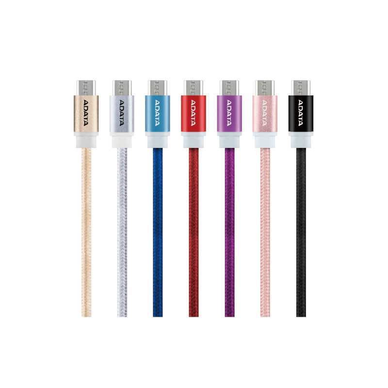 ADATA Micro USB kábel pletený 1m čierny
